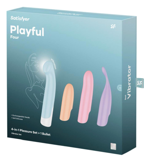 Set de plăcere: Vibrator + 4 tampoane