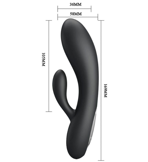 Vibrator negru bunny la îndemână