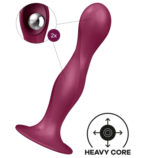 Dildo vaginal cu bile în interior