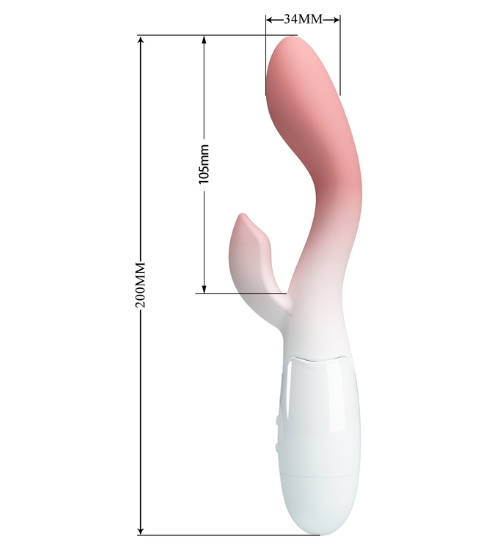 Vibrator pentru punctul G și clitoris cu efect ombre