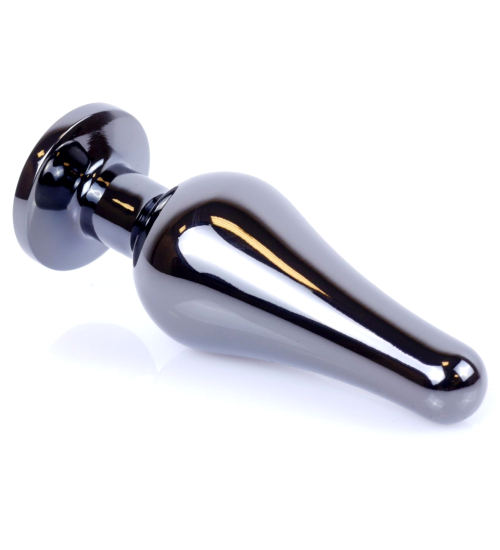 Plug anal negru cu diamant