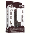 Penis artificial gri închis cu ventuză