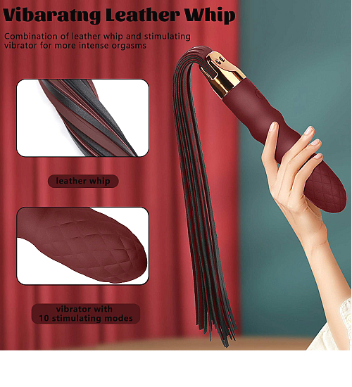 Vibrator elegant care se termină cu un bici