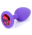 Dop de silicon violet cu cristal roșu