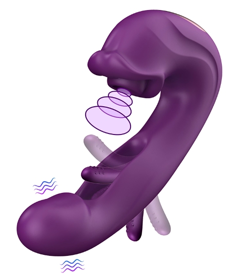 Vibrator multifuncțional cu flapping