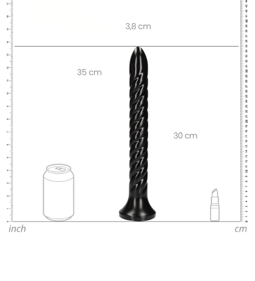 Dildo anal spiralat uriaș