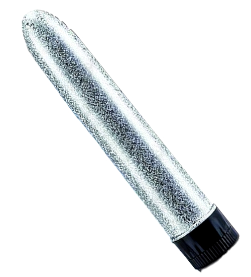Vibrator cu sclipici argintiu