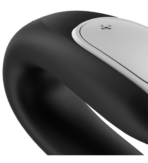 Stimulator de cuplu negru Satisfyer