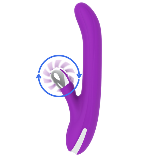 Vibrator pentru iepurași cu mișcări de rotație
