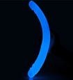 Dildo lung dublu luminescent