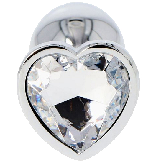 Dop argintiu cu cristal alb
