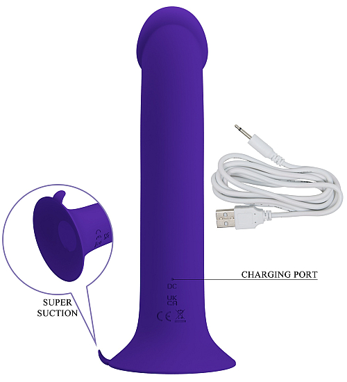 Dildo cu vibrații și interior pulsant