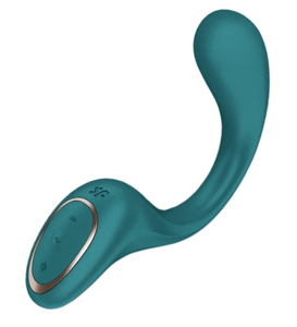 Vibrator albastru cu stimulare dublă