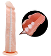 Dildo cu coloană vertebrală pe o ventuză