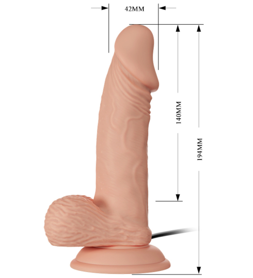 Dildo realist cu ventuză și testicule