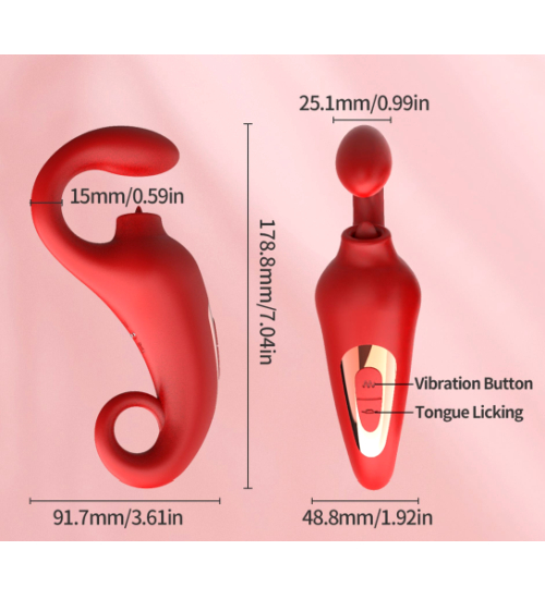 Vibrator pentru stimularea punctului G și a clitorisului