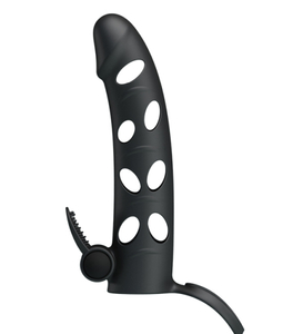 Capac pentru penis din silicon cu vibrații