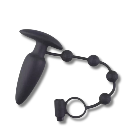 Dop anal vibrator cu inel