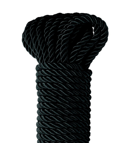 Coardă shibari din mătase neagră 10 m