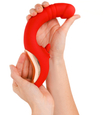Vibrator roșu cu limbă în mișcare