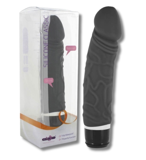 Vibrator negru - 7 vibrații, pulsații