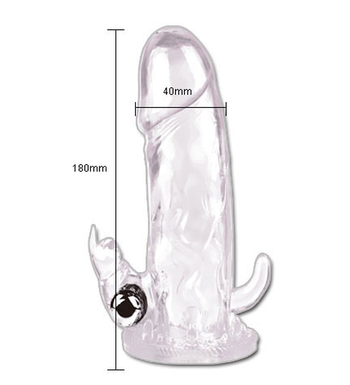 Extensie a penisului cu stimulator vibrator