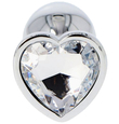 Dop argintiu cu cristal alb  