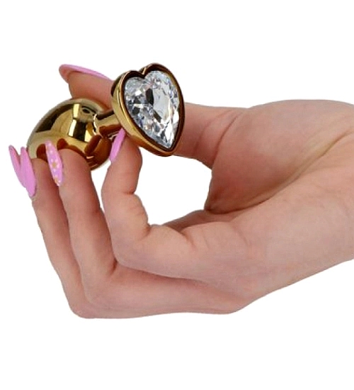 Plută de aur cu inimă de diamant