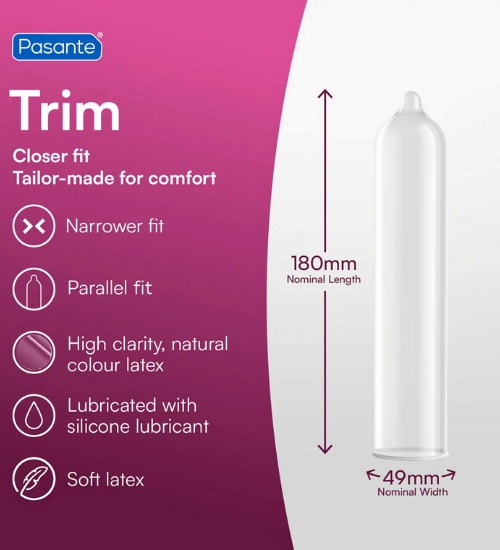 Prezervative Pasante Trim - 3pcs.