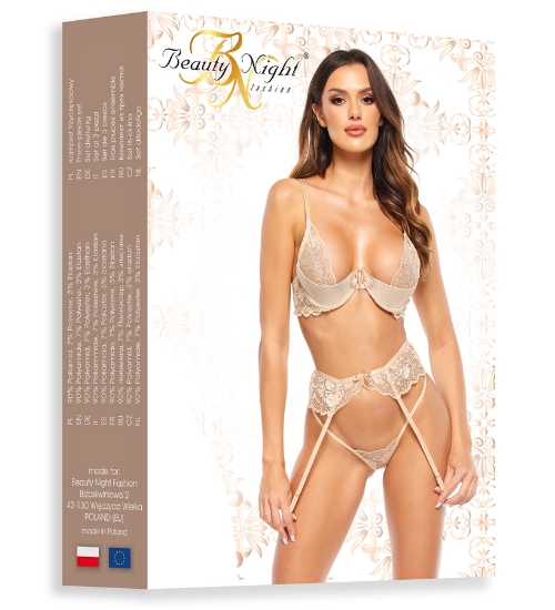 set 3 piese lenjerie erotică - bej