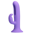 Vibrator multifuncțional violet pe o ventuză