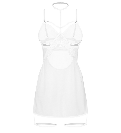Tricou alb cu dungi