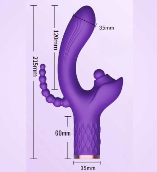 Vibrator de satisfacție triplu violet