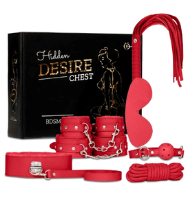 Set BDSM roșu din 8 piese
