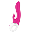 Vibrator G-spot din silicon cu proeminență clitoridiană