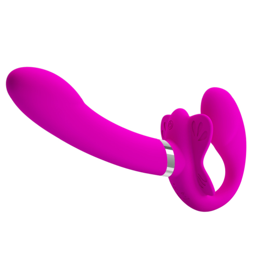Strap-on dublu cu vibrații