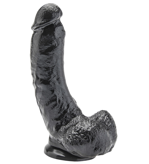Dildo mare negru cu ventuză